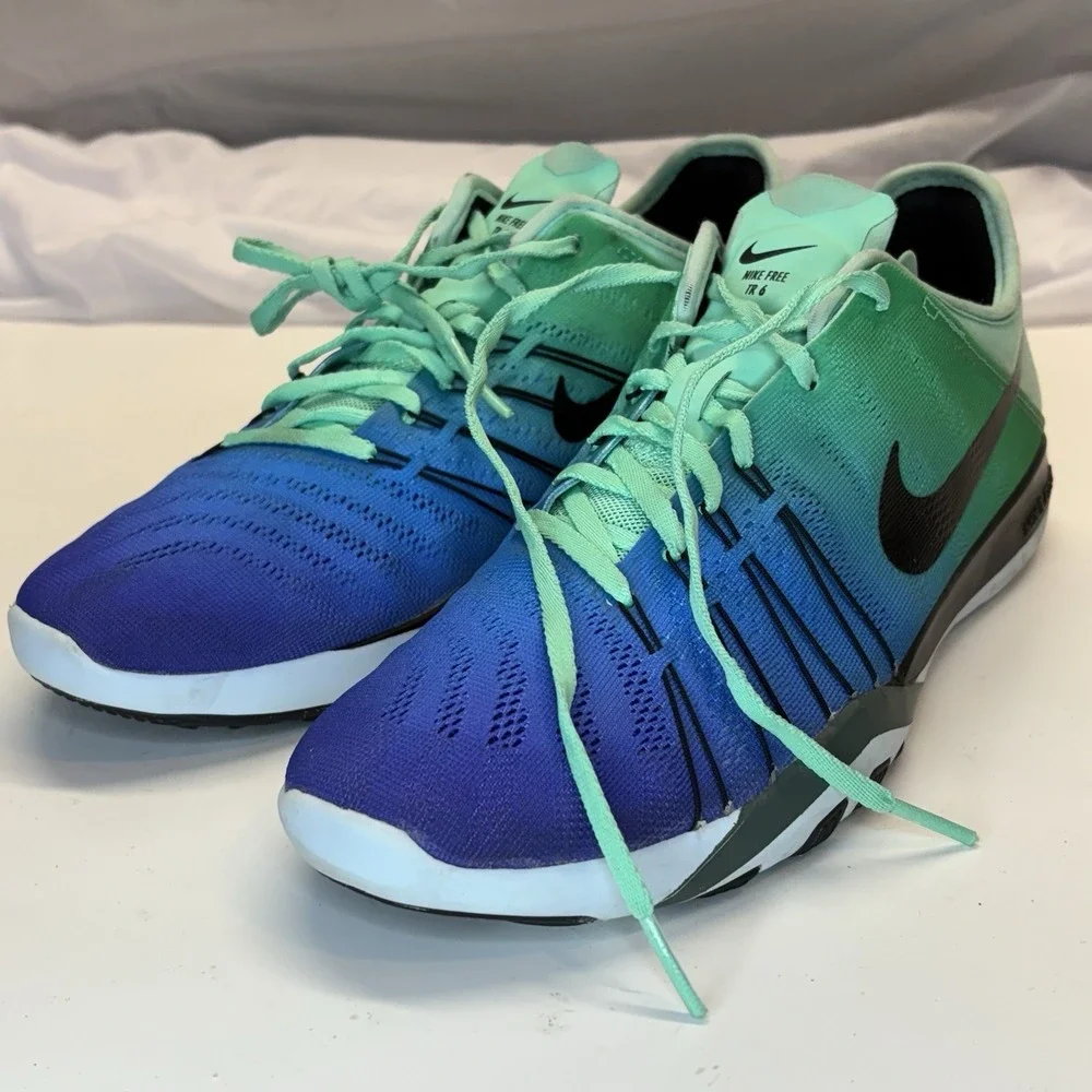 Nike Free TR 6 SPCTRM Womens Blue Teal White Running Training Size 8